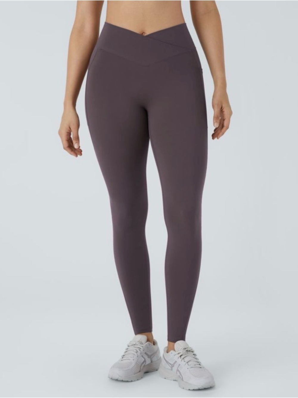 Halara High-Waist Pocket Leggings in Deep Plum Patitoff 2.0 Size S Full Length - Picture 3 of 12